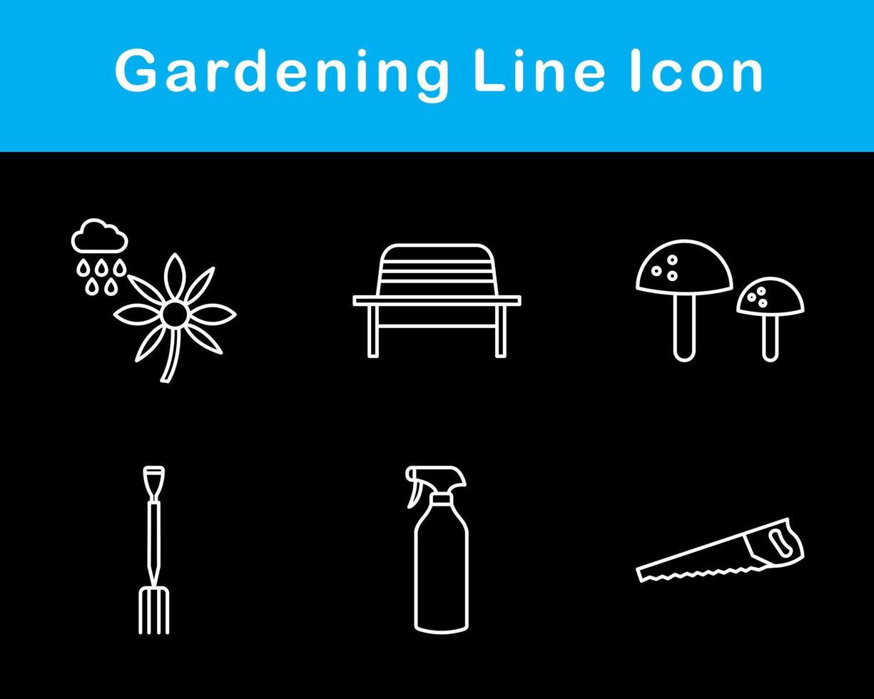 jardinería vector icono conjunto