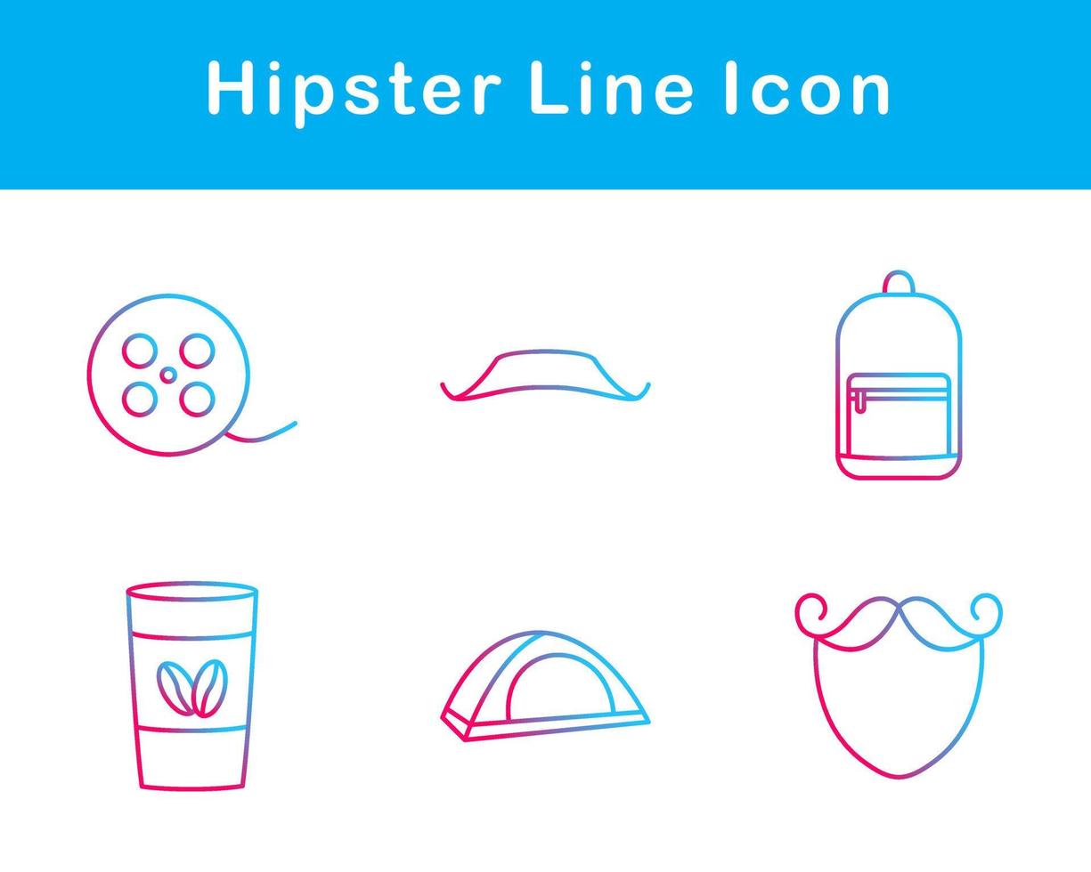 Hipster Vector Icon Set