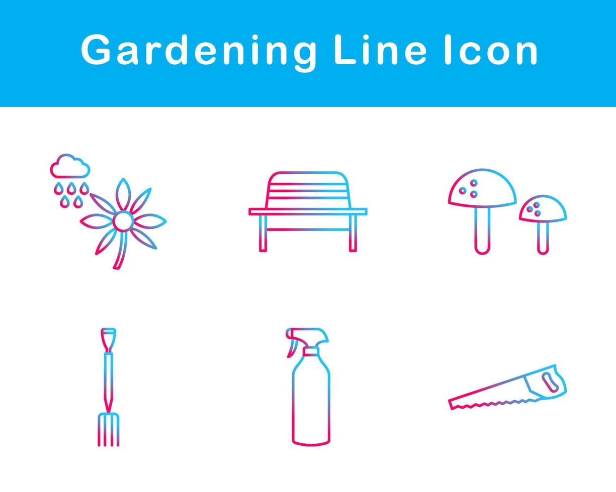 jardinería vector icono conjunto