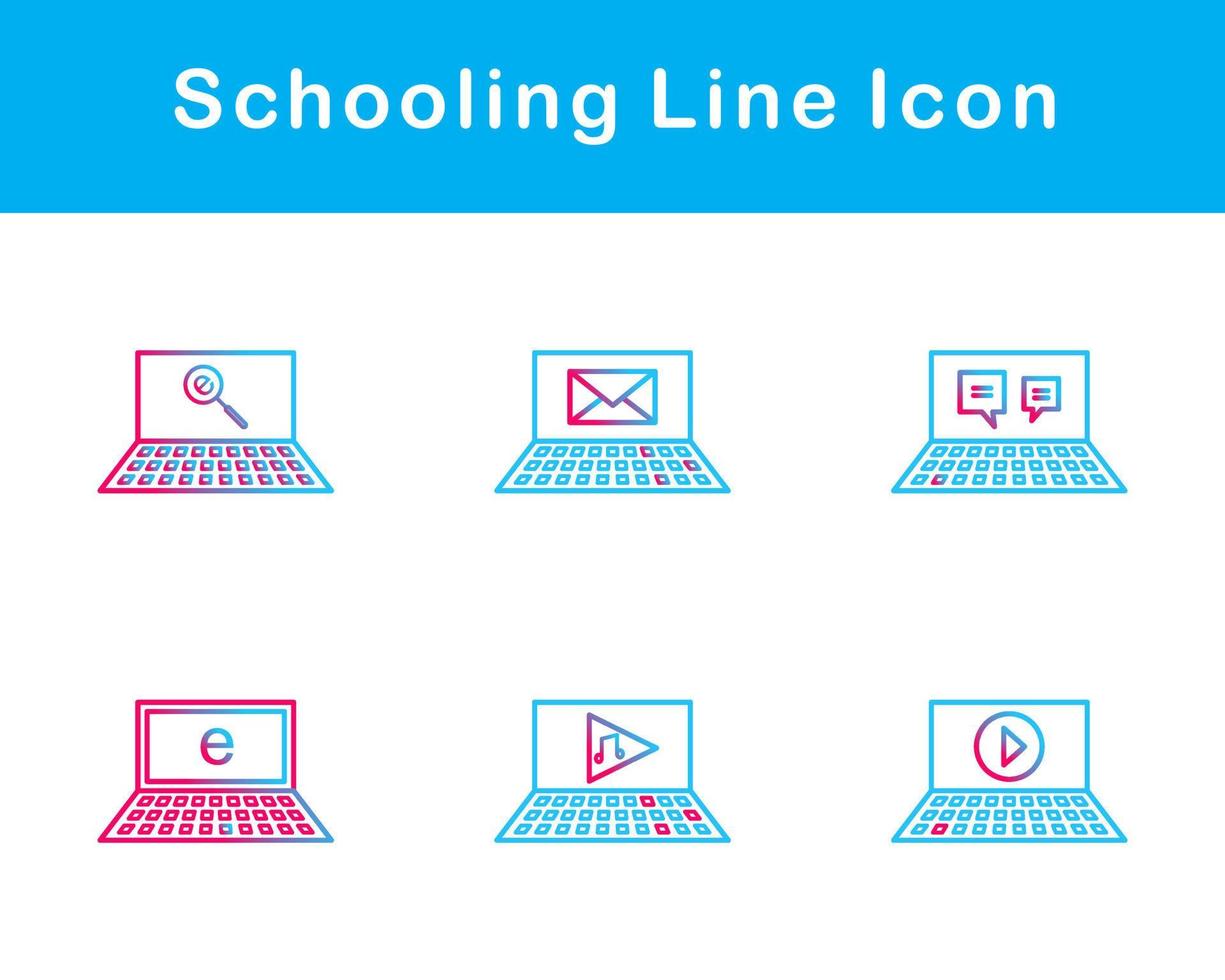 Schooling Vector Icon Set