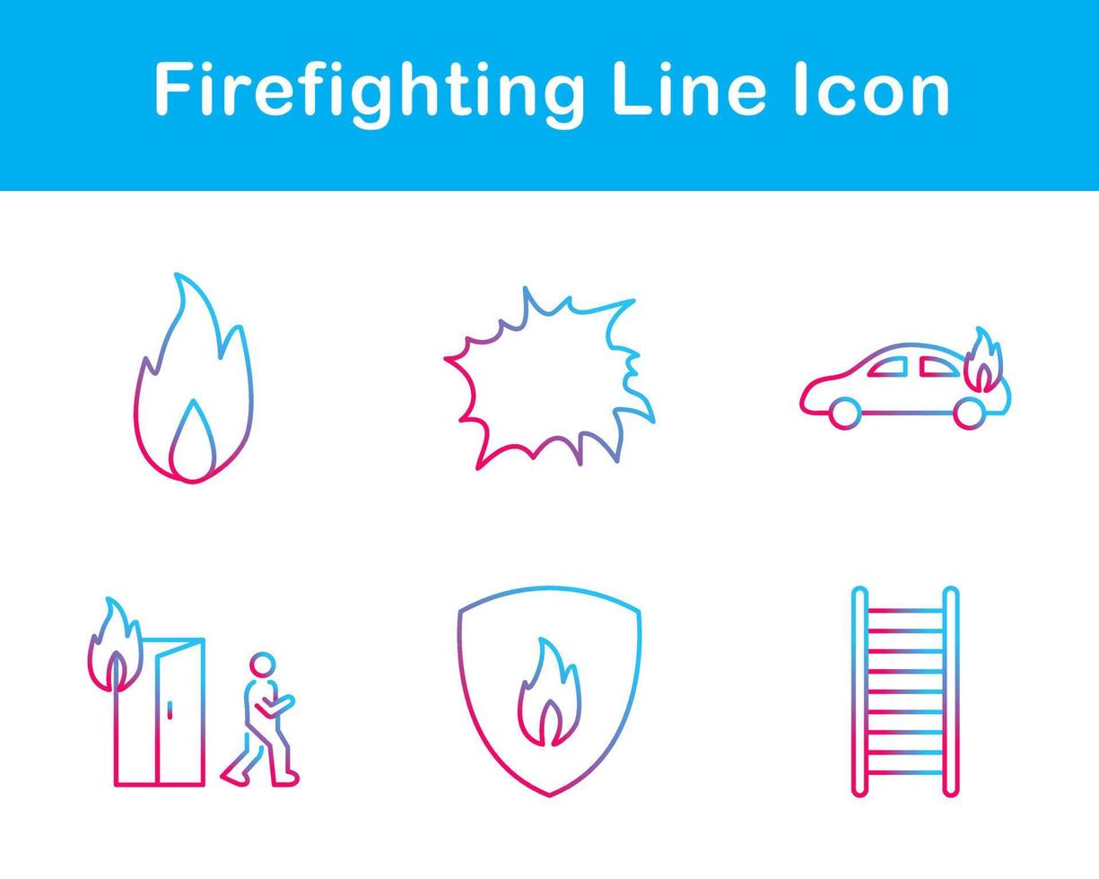 Firefighting Vector Icon Set