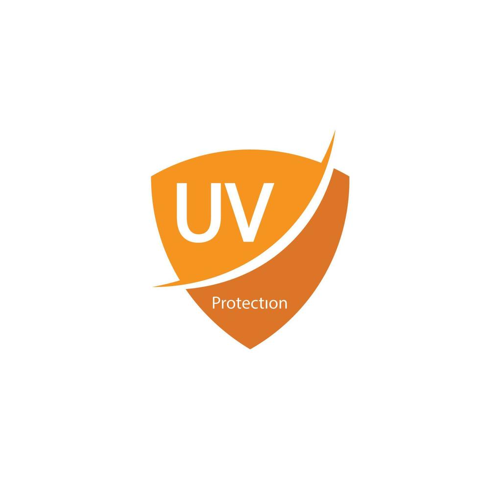 uv protection logo and icon vector, ultraviolet with reflection around the circle vector