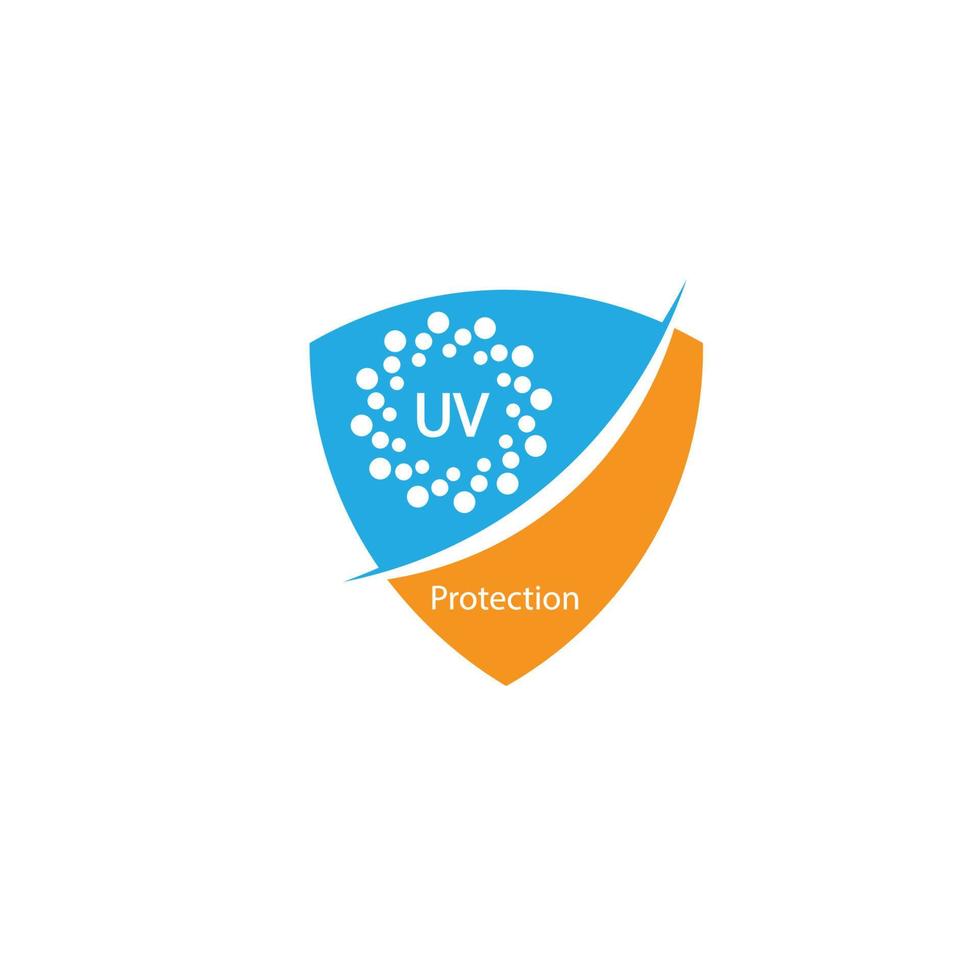uv protection logo and icon vector, ultraviolet with reflection around the circle vector