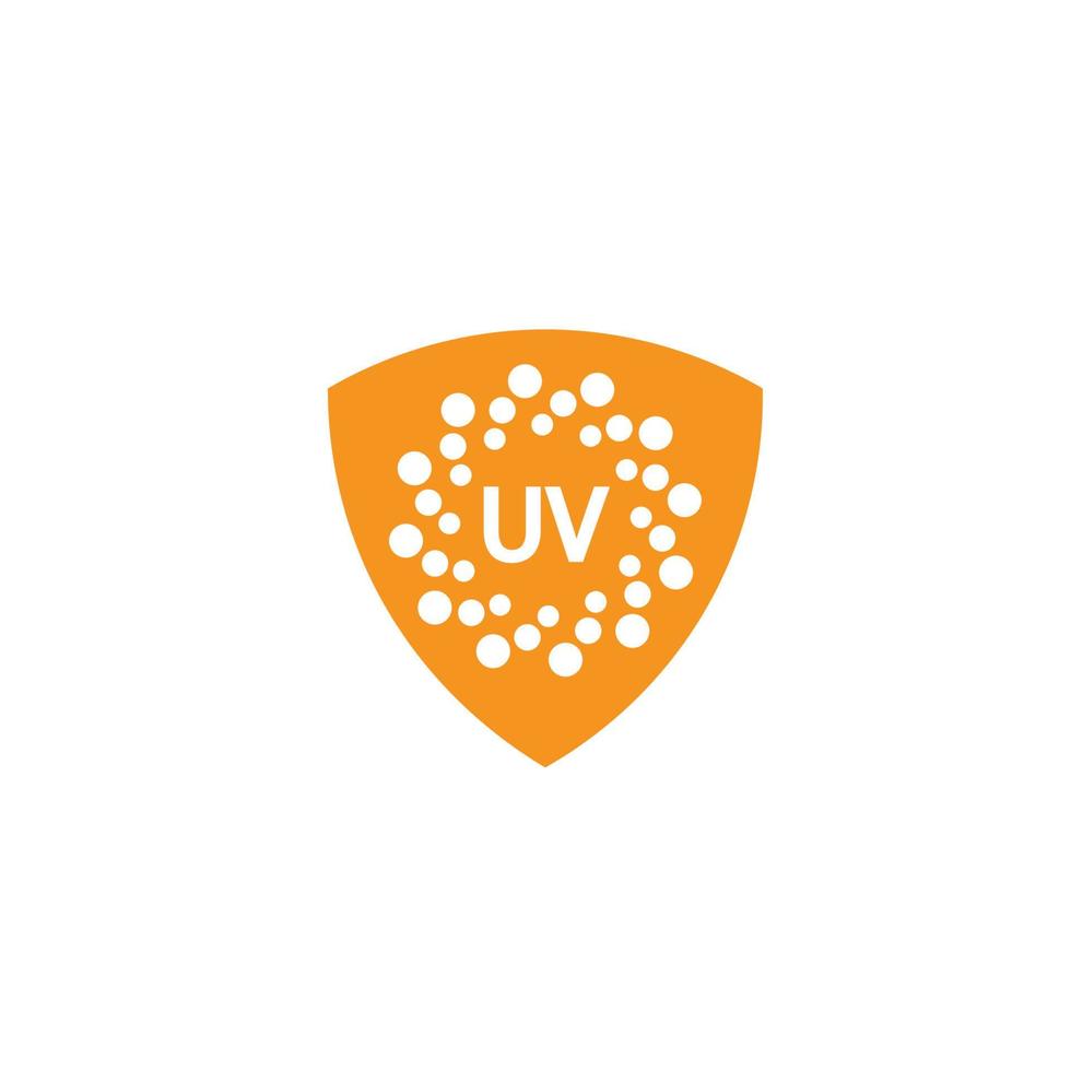 uv protection logo and icon vector, ultraviolet with reflection around the circle vector