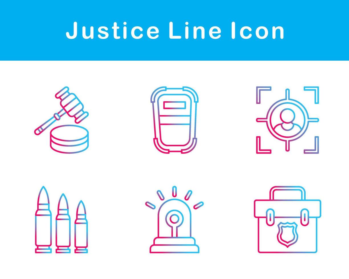 Justice Vector Icon Set