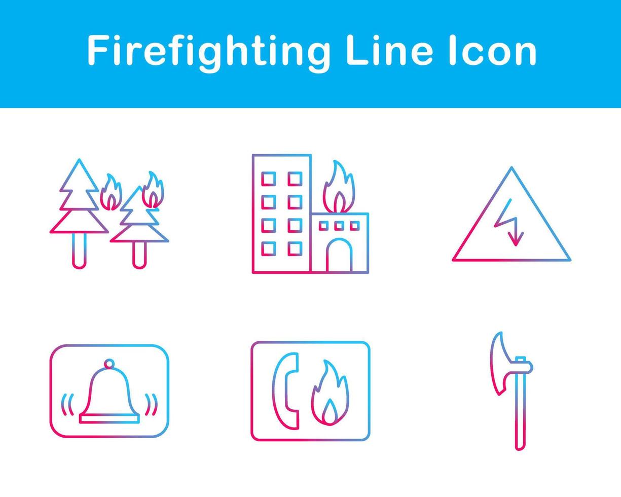 Firefighting Vector Icon Set