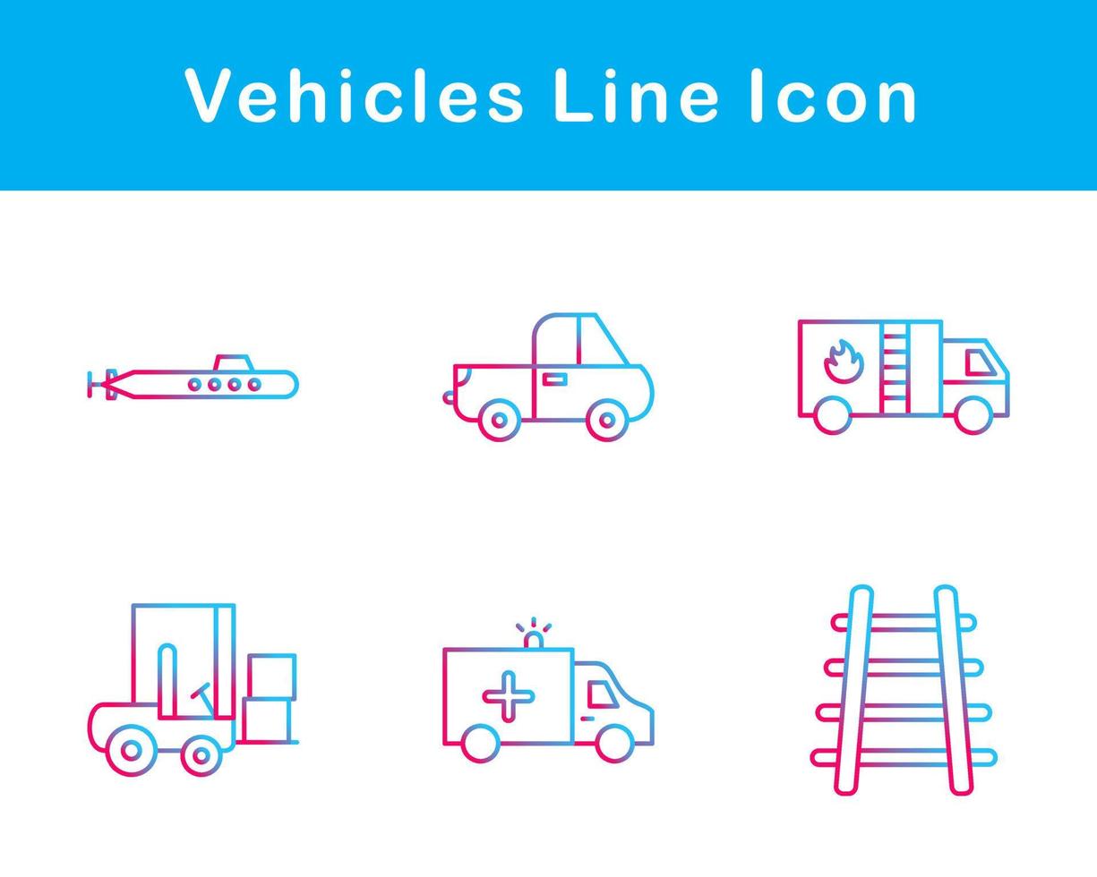 Vehicles Vector Icon Set