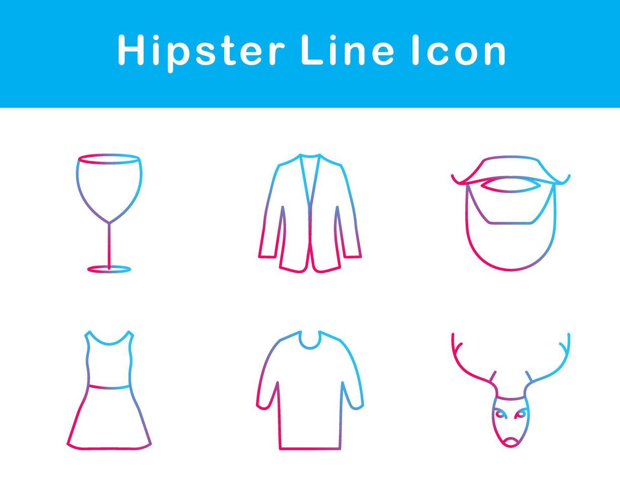 Hipster Vector Icon Set