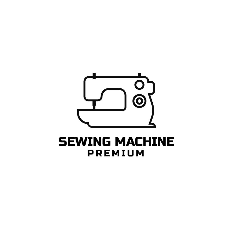 Sewing machine logo vector design template illustration
