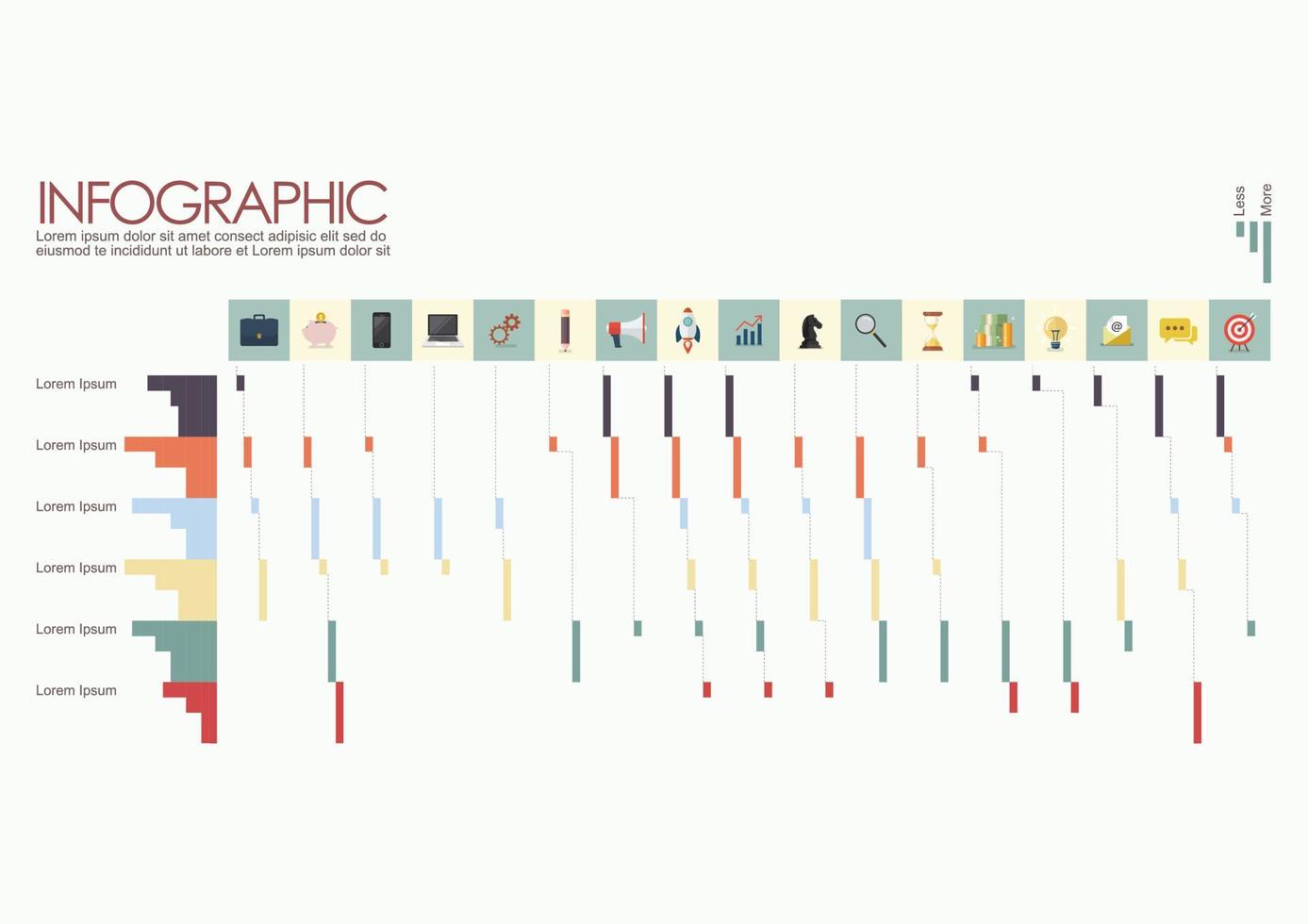 Modern square infographic vector