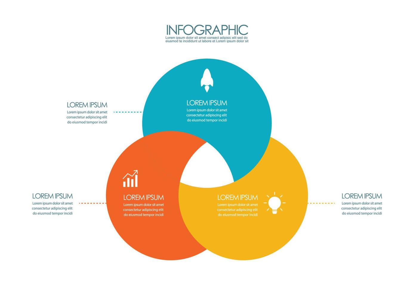 circulo gráfico diagrama infografía modelo vector