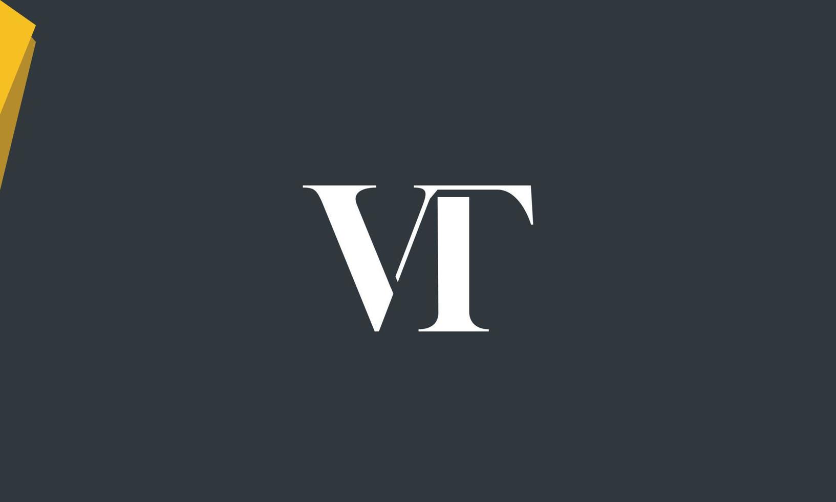 Alphabet letters Initials Monogram logo VT, TV, V and T vector