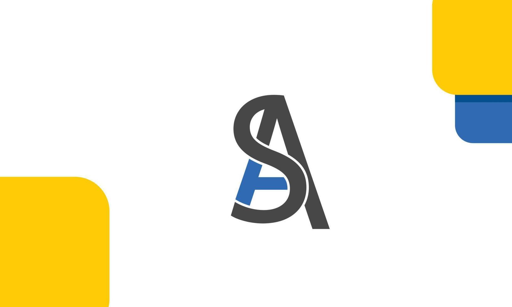 Alphabet letters Initials Monogram logo SA, AS, S and A vector