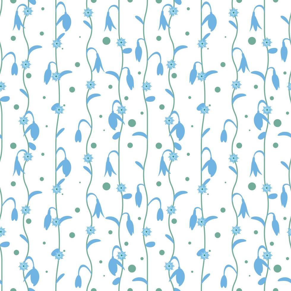 floral resumen sin costura modelo con azul flores para textil, papel, fondo de pantalla, embalaje, antecedentes.. vector