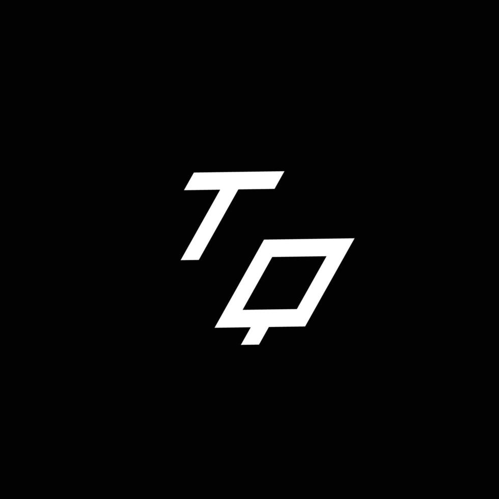 tq logo monograma con arriba a abajo estilo moderno diseño modelo vector