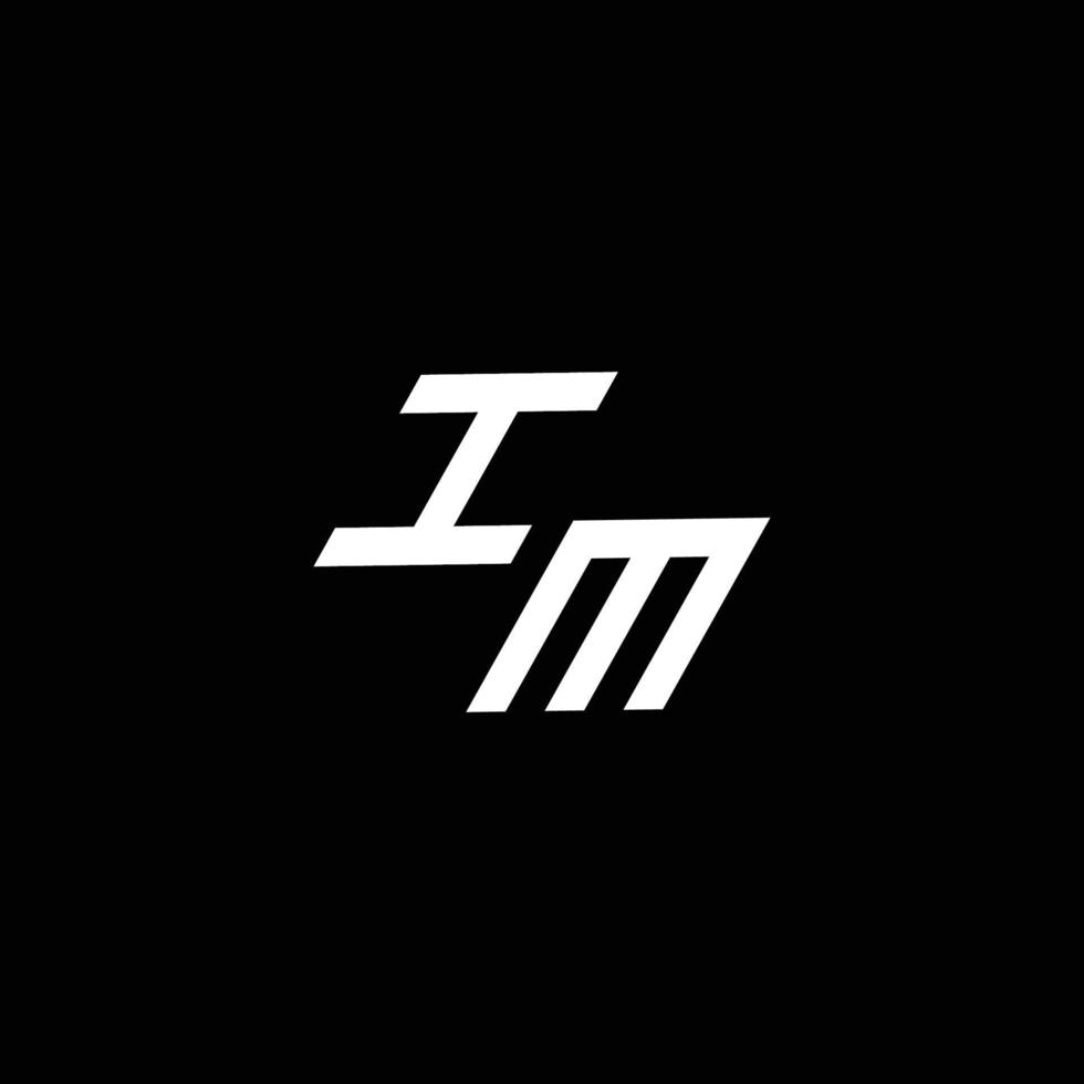 IM logo monogram with up to down style modern design template vector