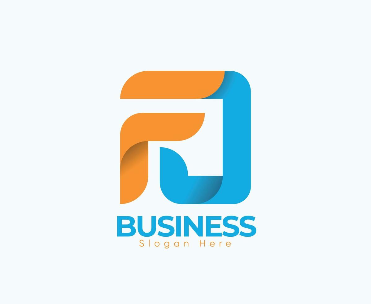 Flat Digital F And J Modern Logo Design, With White Background And Two Color, Premium Vector. Excellent Creative Minimal Letter M Logo Design. vector