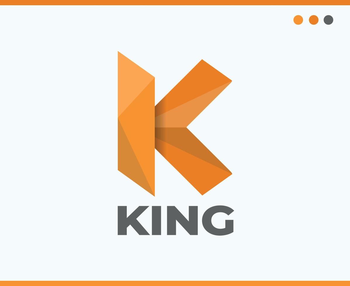Simple Business Letter K Logo Design, White Back Ground And Italic Style Font. Premium Hi-Quality Digital Minimal Digital Modern K Letter Logo Template. vector