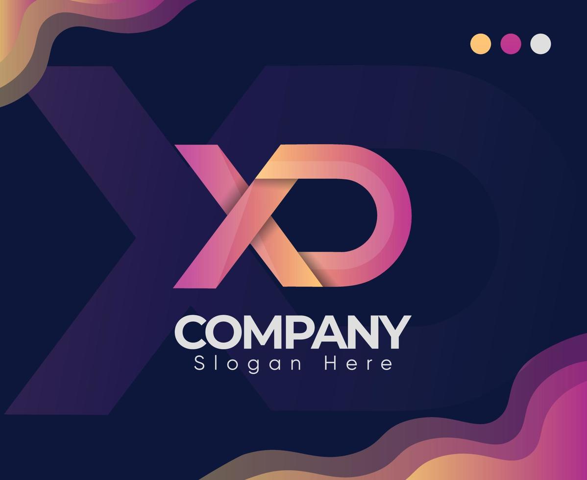 Creative Premium Best Modern X And P Letter Logo Template, Premium Concept With 3D Style Design. Professional Excellent Creative Minimal Letter X, P Logo Design. vector
