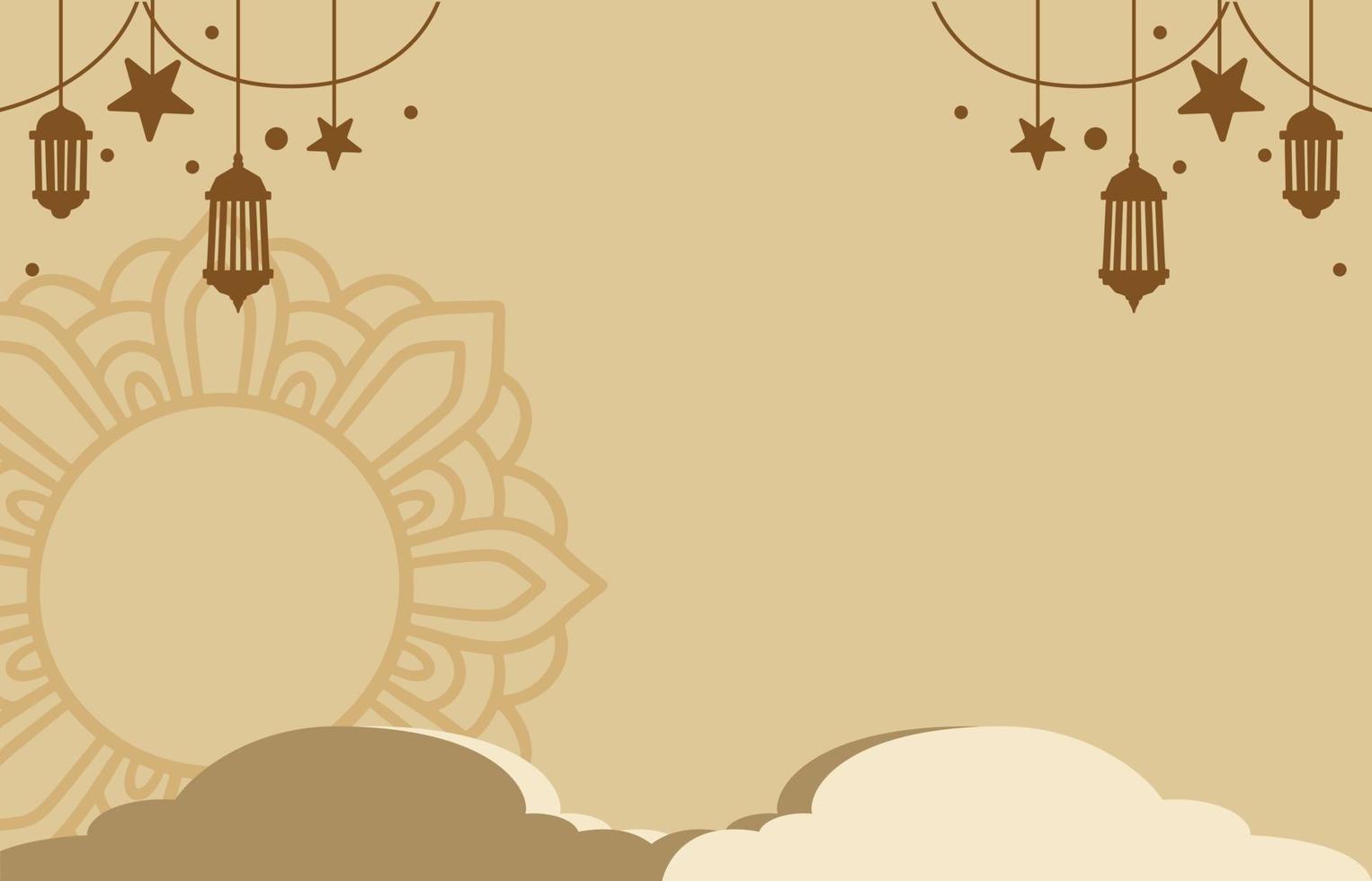 Islamic Lantern Background for Ramadan Kareem Eid Mubarak vector