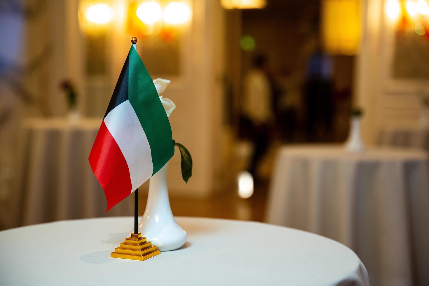 kuwait flag on the table photo