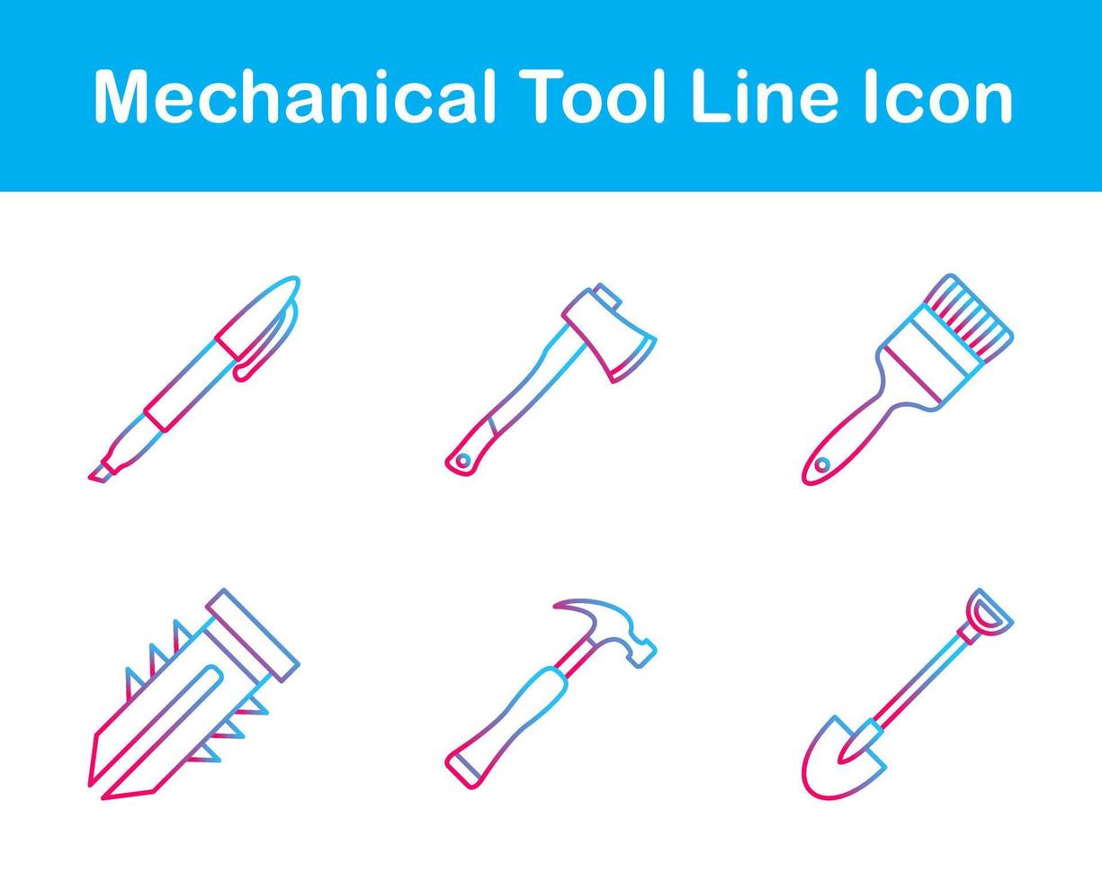 Mechanical Tool Vector Icon Set