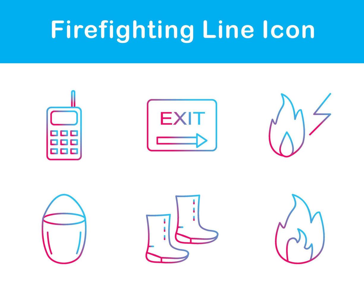 Firefighting Vector Icon Set