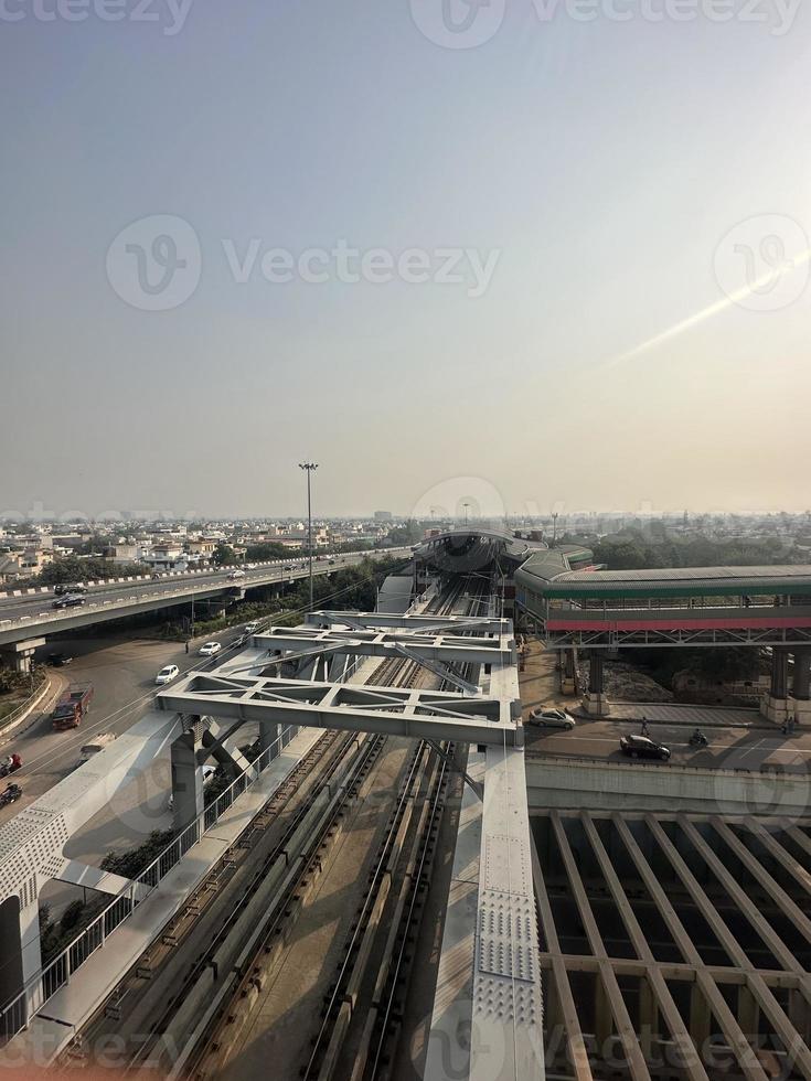 under pass highway road in delhi, indian technology. photo