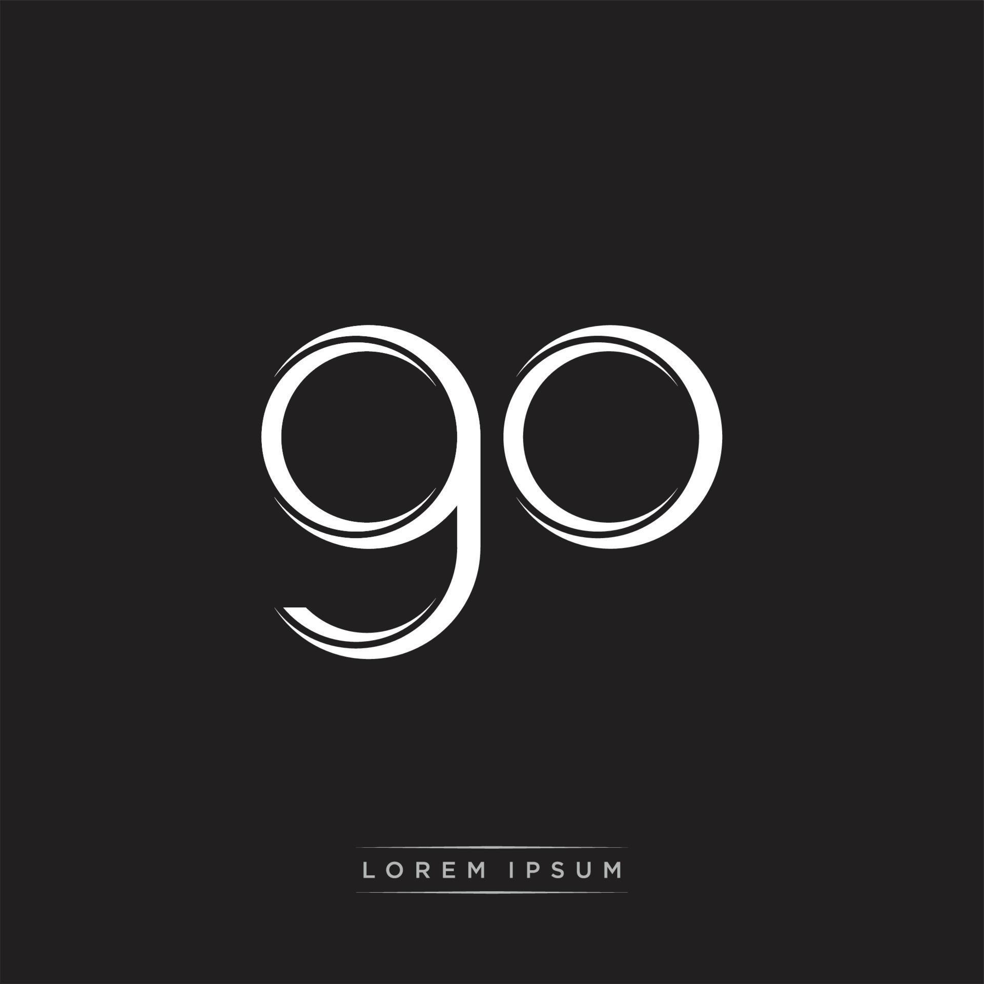 GO Initial Letter Split Lowercase Logo Modern Monogram Template ...