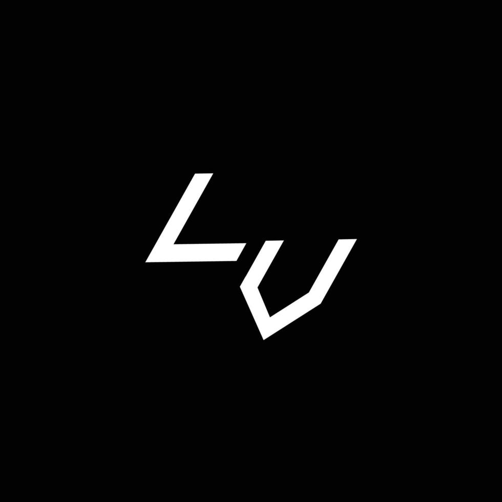 lv logo monograma con arriba a abajo estilo moderno diseño modelo vector