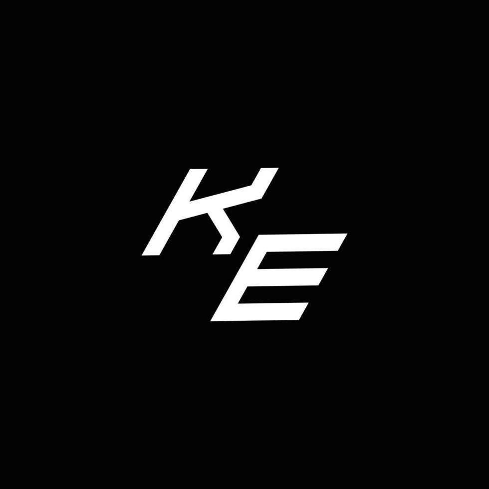 ke logo monograma con arriba a abajo estilo moderno diseño modelo vector