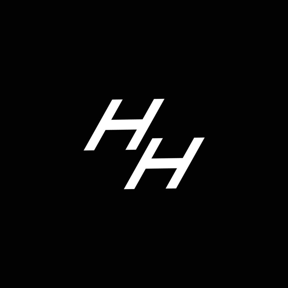 HH logo monogram with up to down style modern design template vector