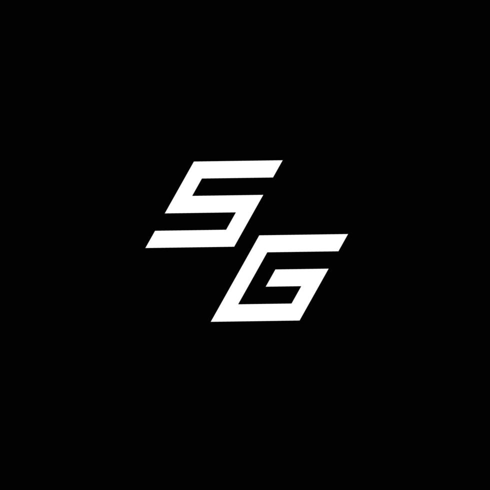 sg logo monograma con arriba a abajo estilo moderno diseño modelo vector