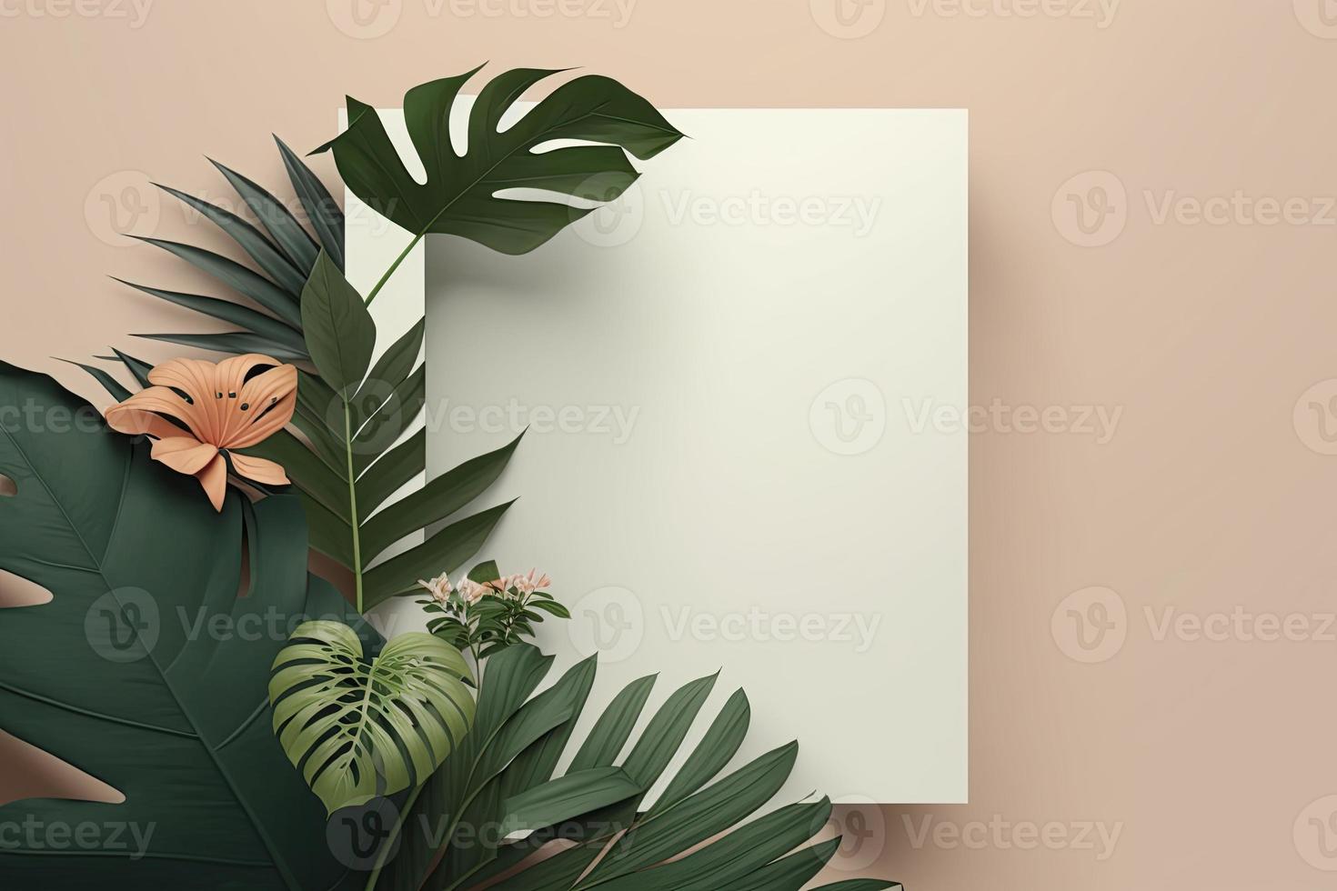 Composition featuring a paradise-like tropical setting. photo