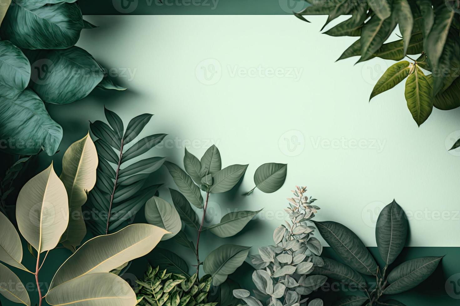 herbáceo preguntarse un dinámica planta composición para un Fresco y único tarjeta. planta antecedentes foto