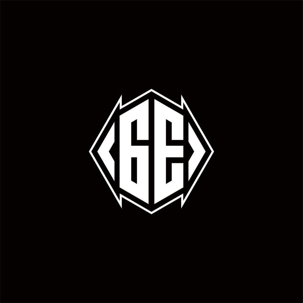 GE Logo monogram with shield shape designs template vector