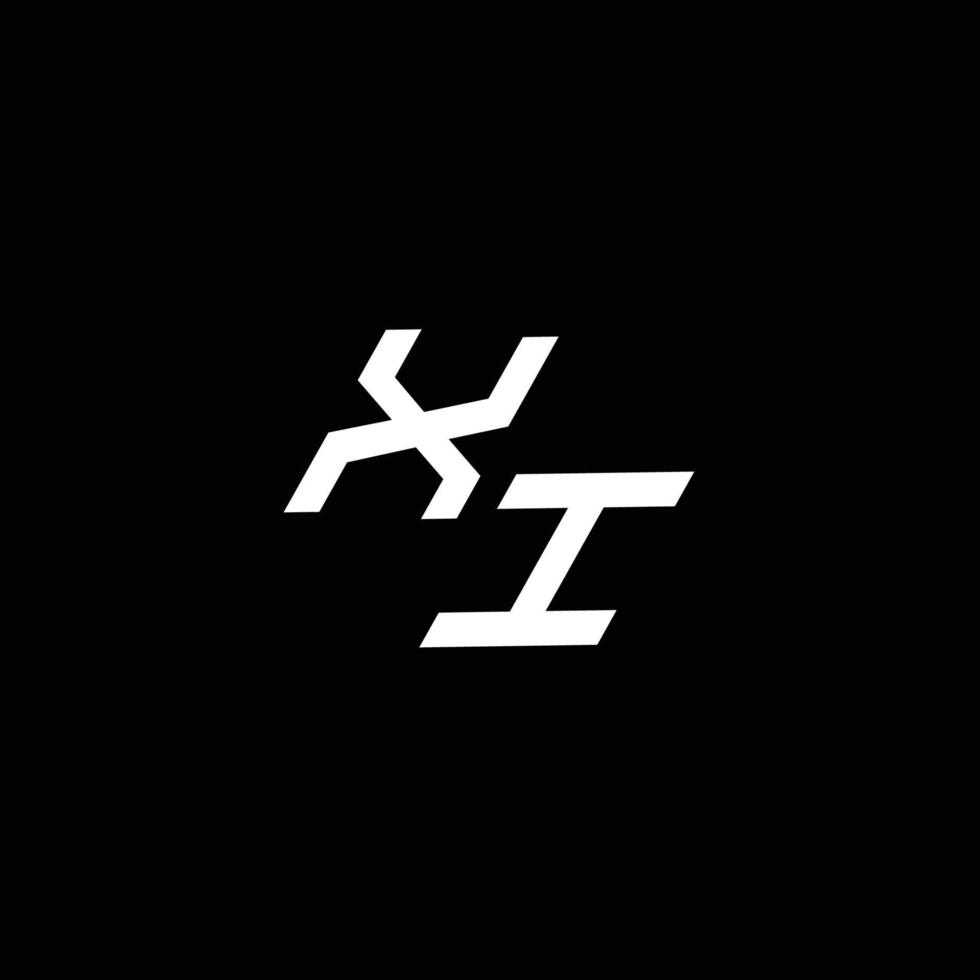 XI logo monogram with up to down style modern design template vector