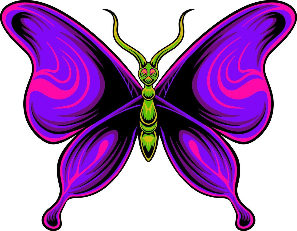 beautiful butterfly vector design for elements, color editable