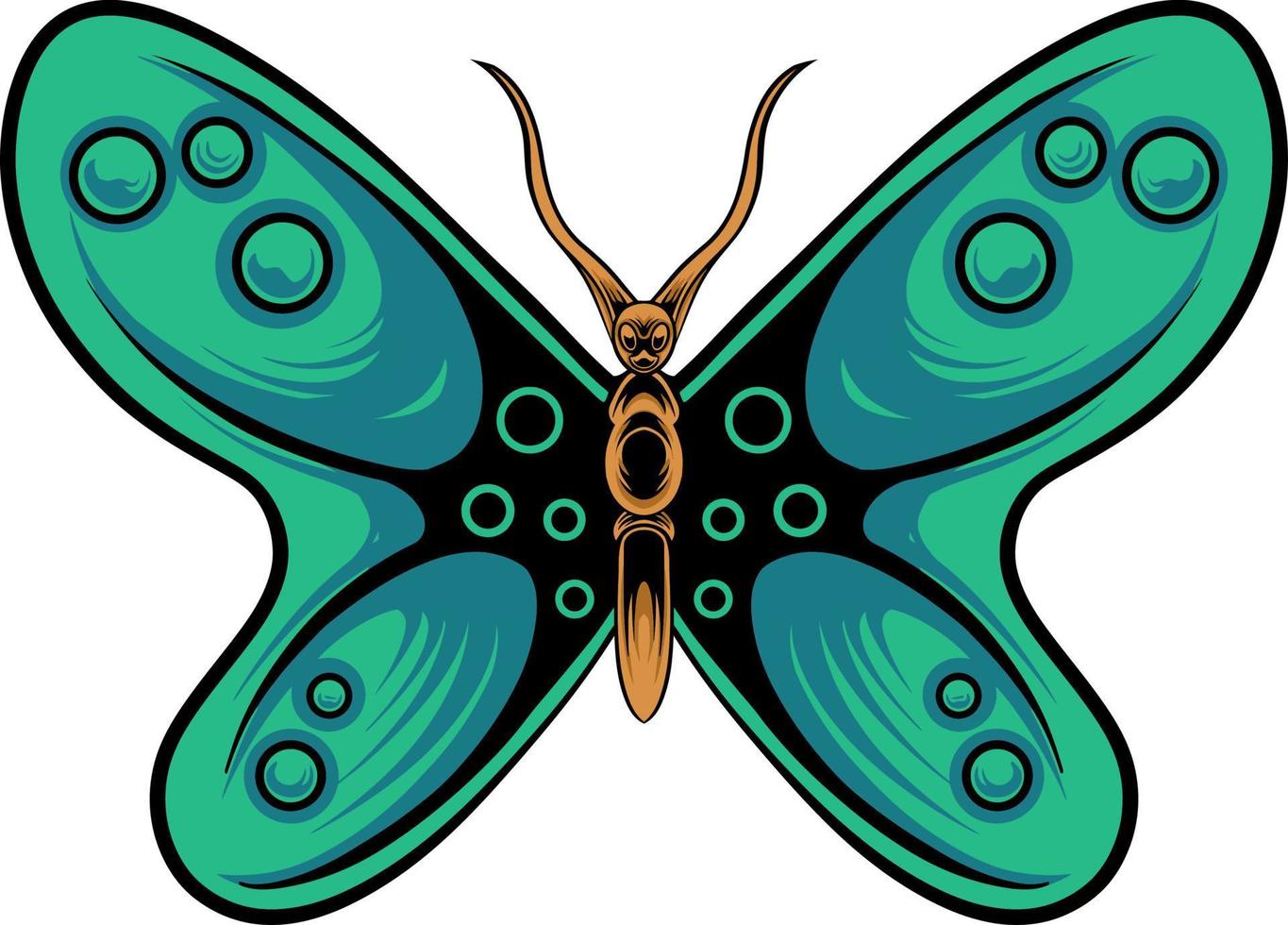 hermosa mariposa vector diseño para elementos, color editable