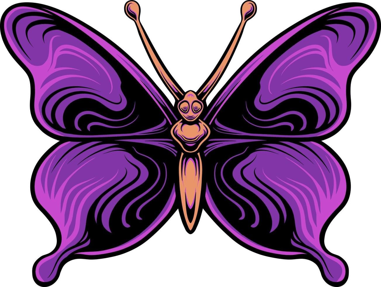 beautiful butterfly vector design for elements, color editable