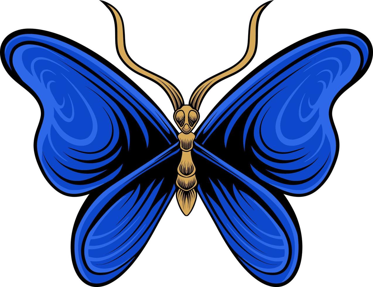 hermosa mariposa vector diseño para elementos, color editable