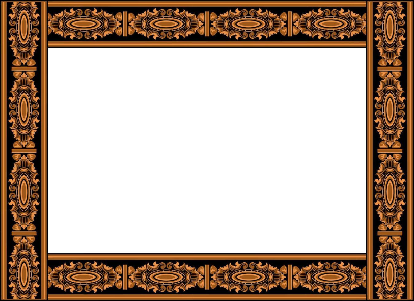 classic style frame vector design with fancy carved ornament