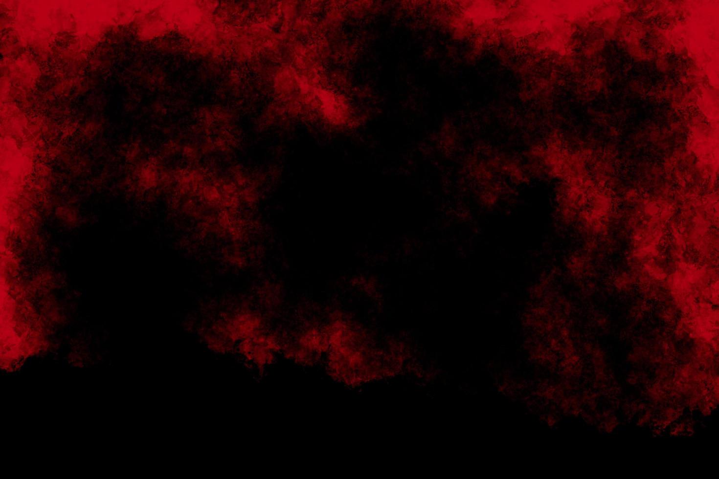 textura de acuarela de color rojo oscuro sobre fondo negro foto