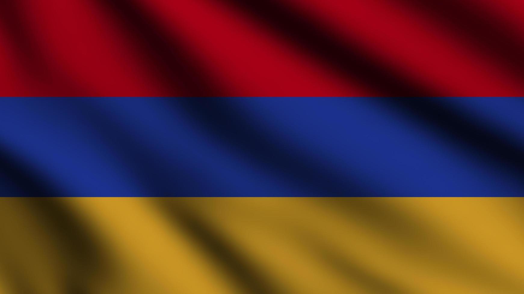 bandera de armenia ondeando en el viento con fondo de estilo 3d foto