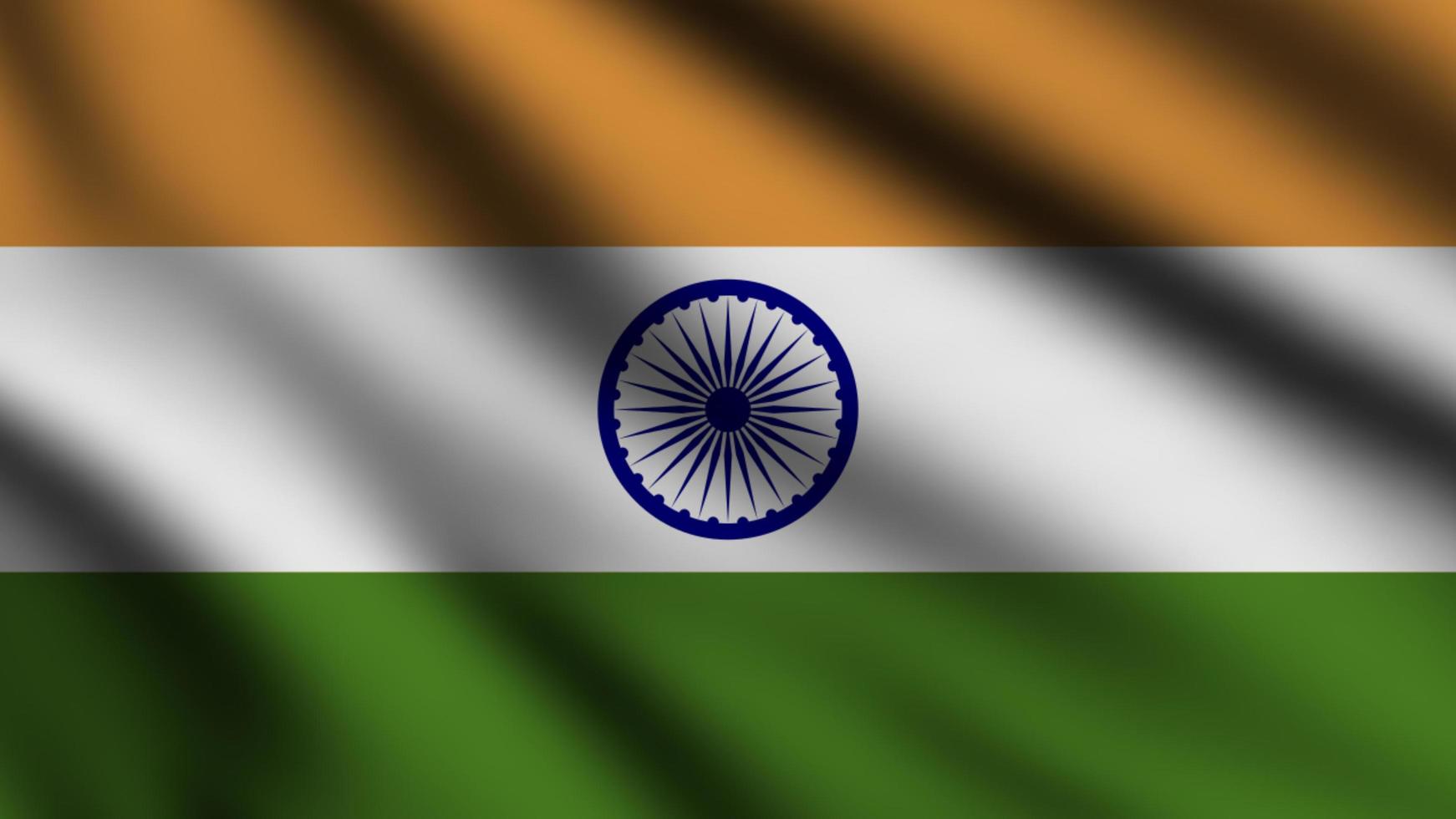 India flag waving in the wind with 3d style background photo