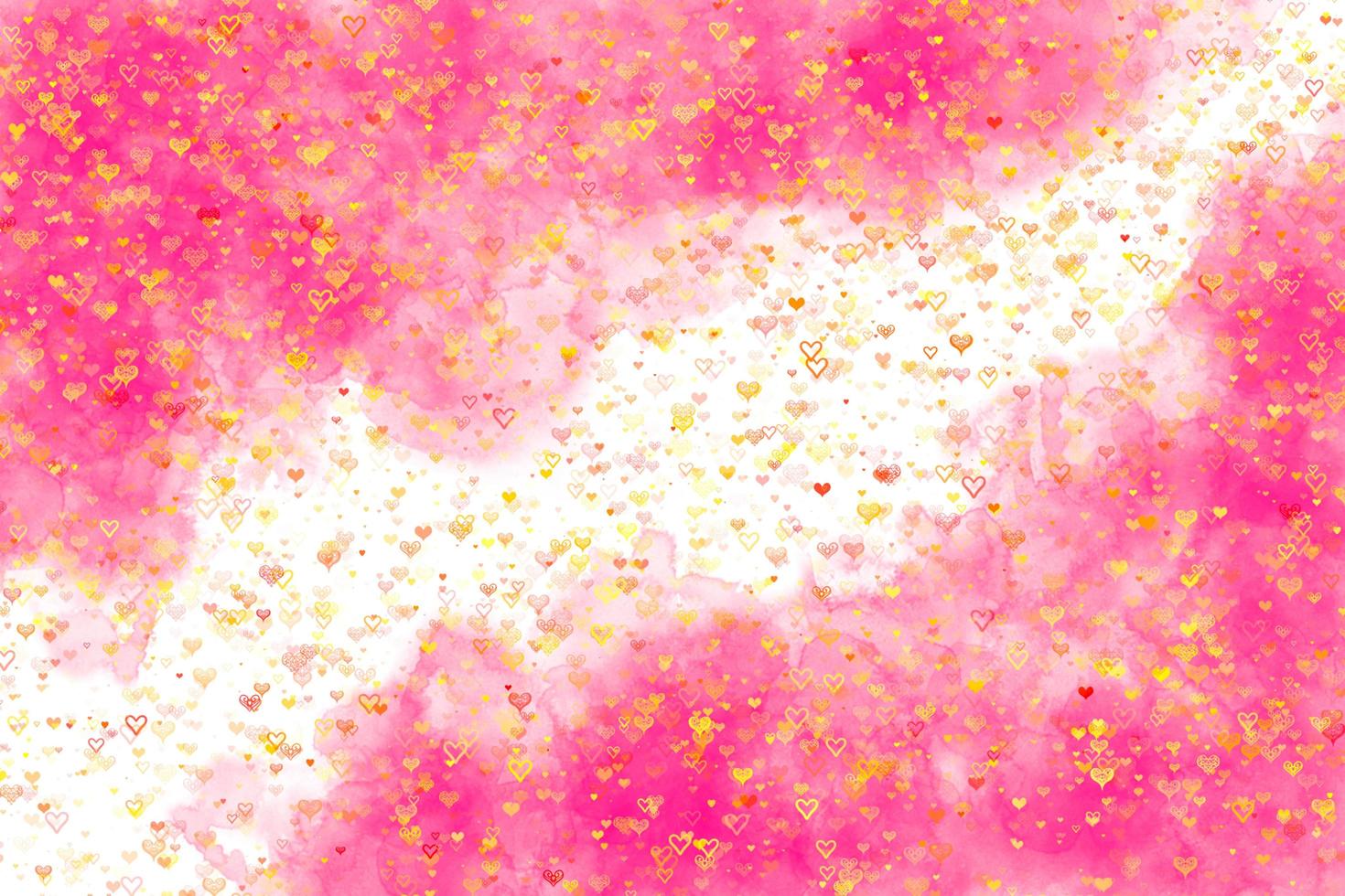 amor amarillo romántico pintado a mano sobre fondo de acuarela foto