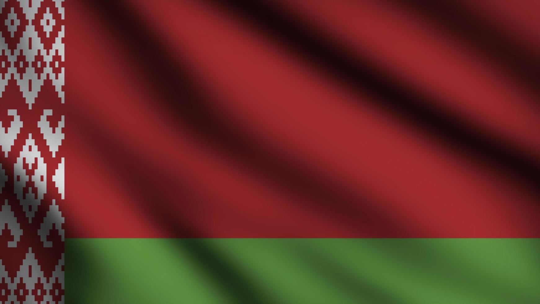Belarus flag waving in the wind with 3d style background photo