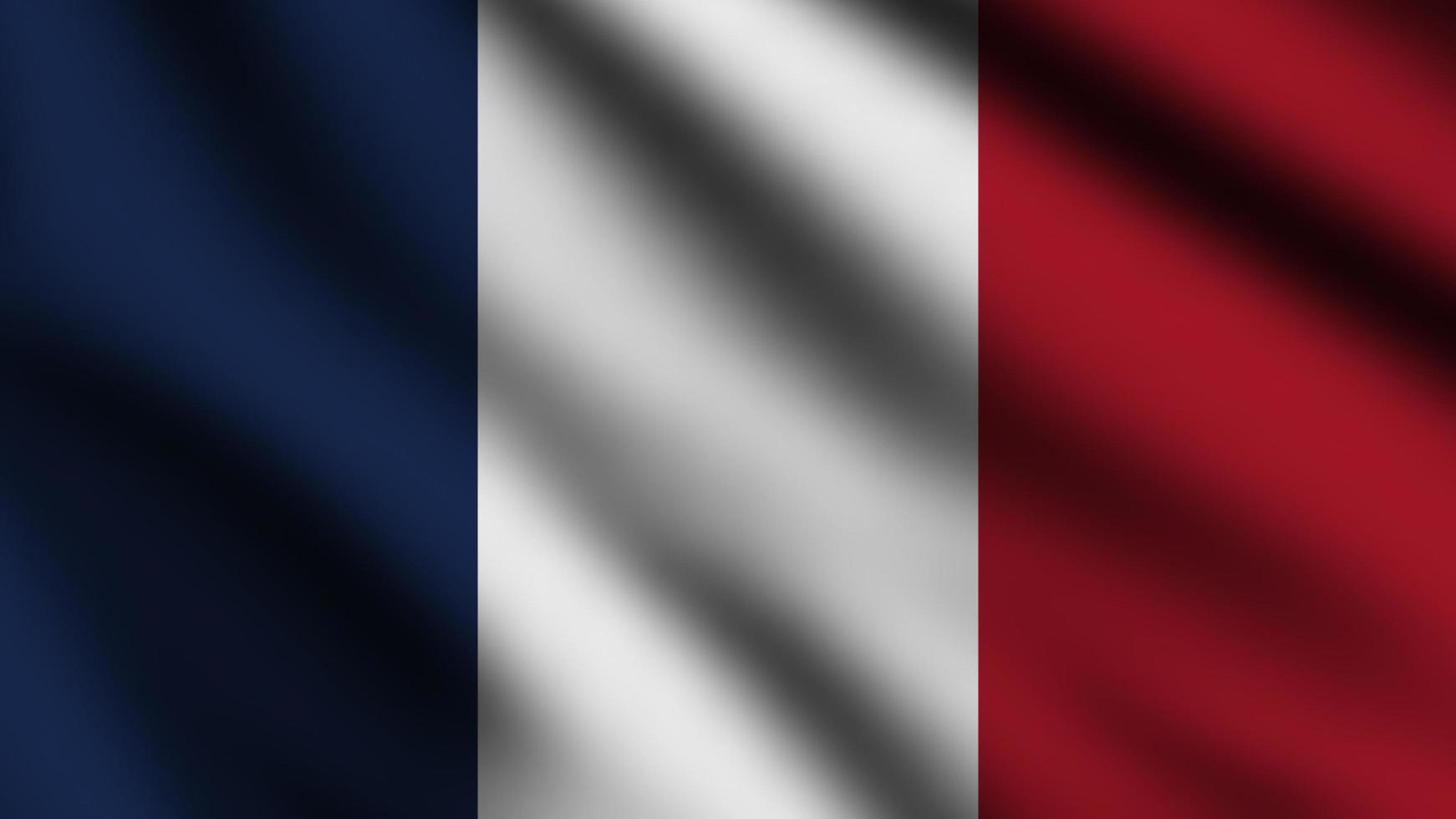 France flag waving in the wind with 3d style background photo