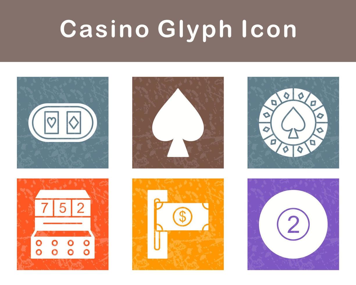 casino vector icono conjunto