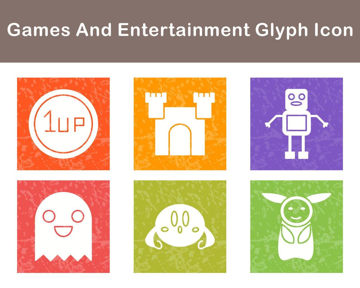 Games And Entertainment Vector Icon Set